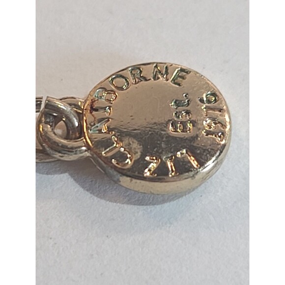 Vintage Liz Claiborne Gold Tone Necklace Deep Purple Pendant 20" - Picture 8 of 8